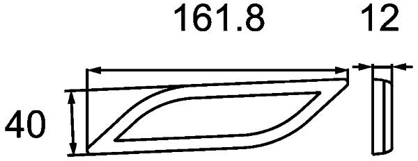 HELLA 8RA 013 347-031 Rückstrahler - Shapeline Style - Lichtscheibenfarbe: gelb - geklebt - für waag