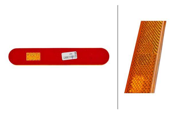 HELLA 8RA 009 226-127 Rückstrahler - Lichtscheibenfarbe: orange
