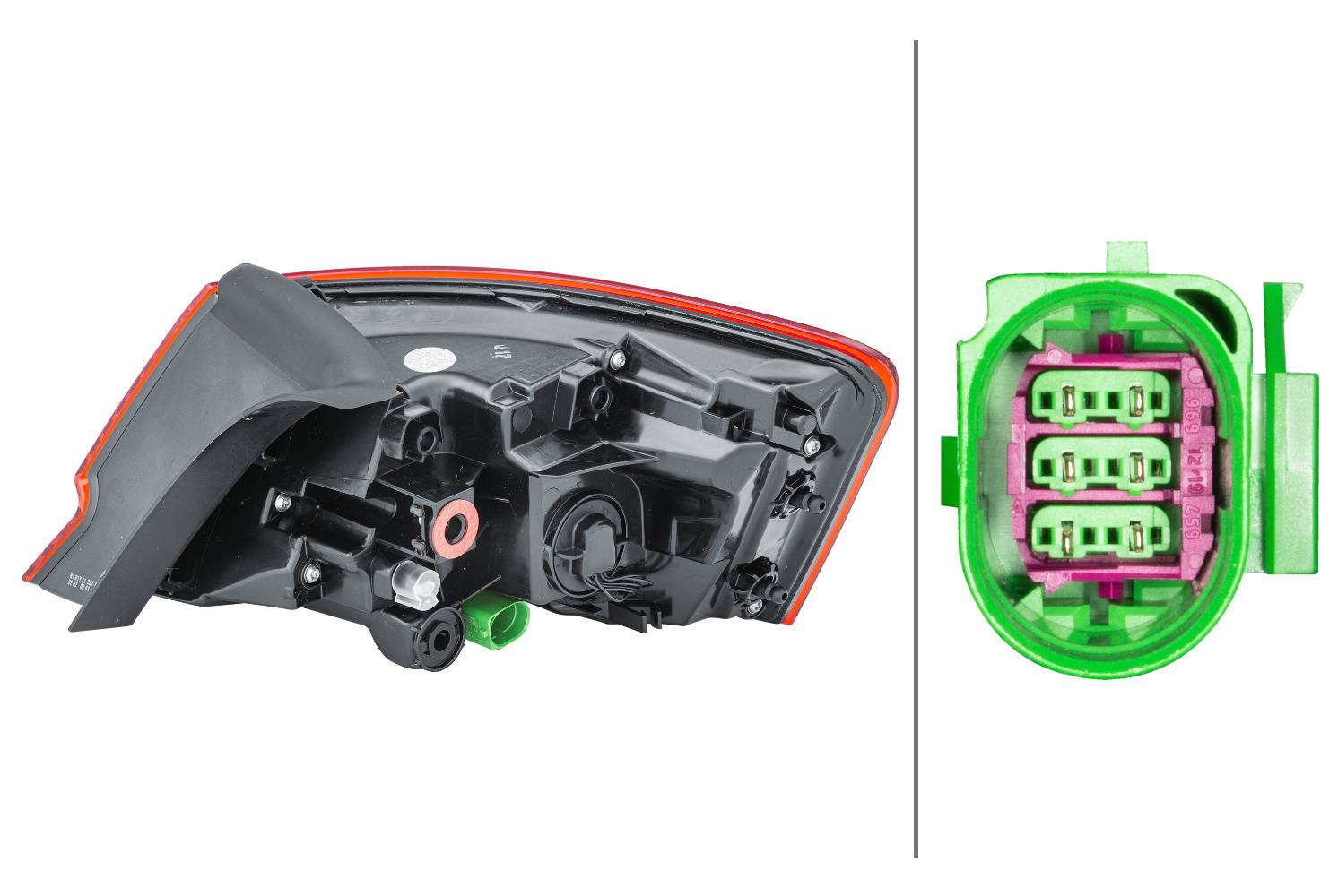 HELLA 2SD 012 831-031 Heckleuchte - LED - äusserer Teil - links - für u.a. Audi A3 (8V1, 8Vk)