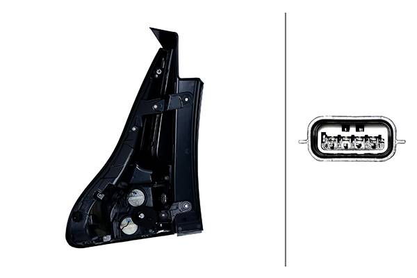 HELLA 2SD 012 313-121 Heckleuchte - Hybrid - äusserer Teil - rechts