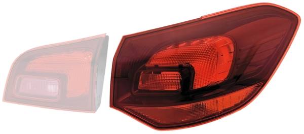 HELLA 9EL 354 998-041 Heckleuchte - Glühlampe - äusserer Teil - rechts - für u.a. Opel Astra J Sport