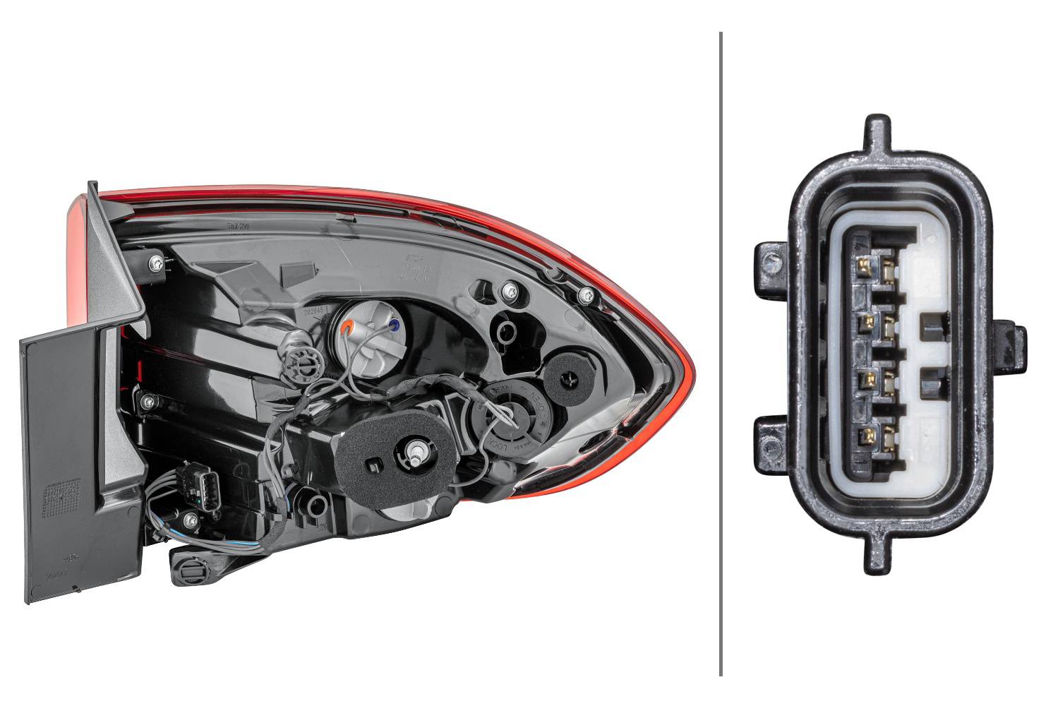 HELLA 2SD 012 311-111 Heckleuchte - Hybrid - äusserer Teil - links