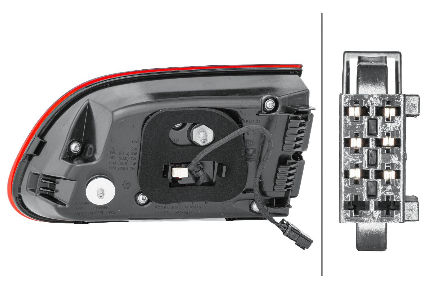 HELLA 2SD 011 500-151 Heckleuchte - LED - innerer Teil - links