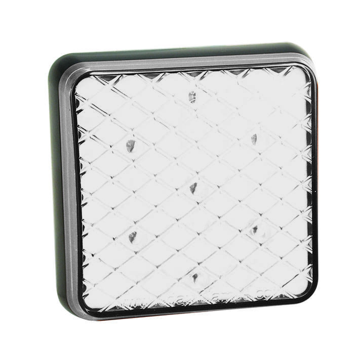 LED Rückfahrleuchte, Serie 81, 12 Volt, 81 mm x 81 mm, ECE geprüft