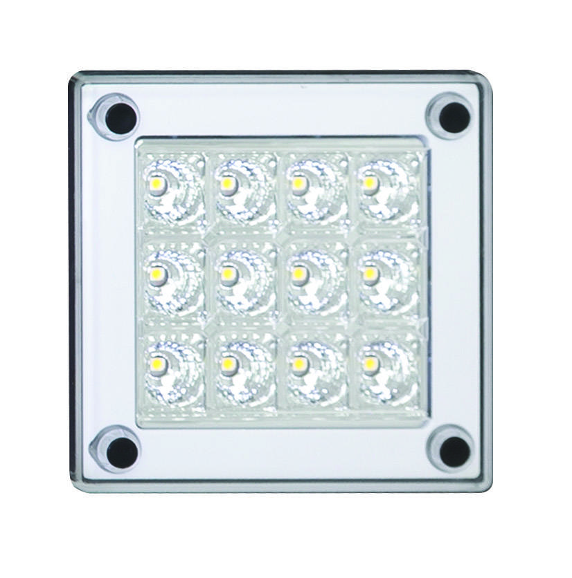 LED Rückfahrleuchte, Quadratisch, klare Linse, ECE und EMC, Serie 280