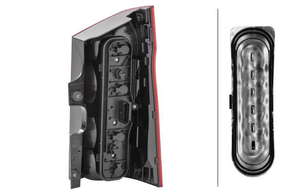 HELLA 2SK 011 581-311 Heckleuchte - Glühlampe - links - für u.a. MB Vito Box (W447)