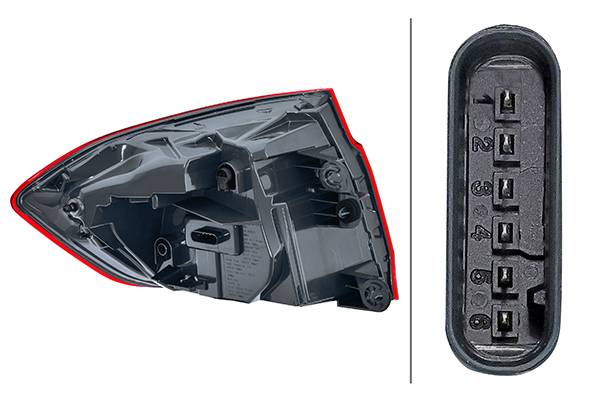 HELLA 2SD 012 147-321 Heckleuchte - äusserer Teil - rechts