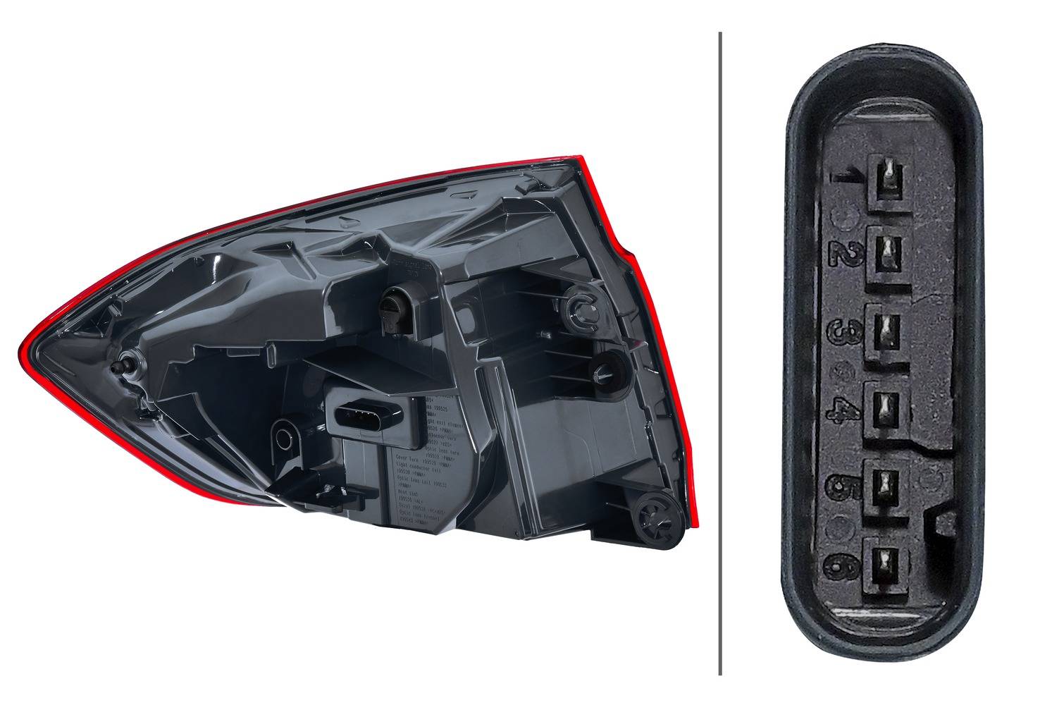 HELLA 2SD 012 147-321 Heckleuchte - äusserer Teil - rechts