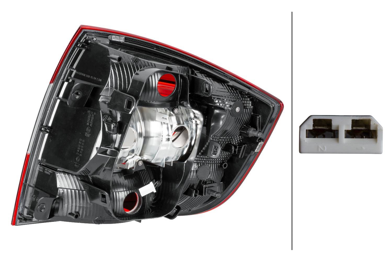 HELLA 9EL 354 849-031 Heckleuchte - Hybrid - links - für u.a. Skoda Rapid (Nh3)