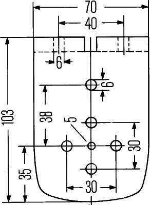 HELLA 8HG 003 799-001 Halter, Rückstrahler
