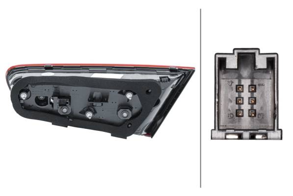 HELLA 2SV 012 832-051 Heckleuchte - LED - innerer Teil - links - für u.a. Audi A3 (8V1, 8Vk)