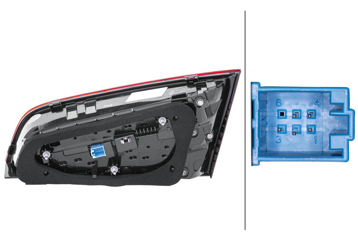HELLA 2SV 012 837-131 Heckleuchte - LED - innerer Teil - links - für u.a. Audi A3 Sportback (8Va, 8V