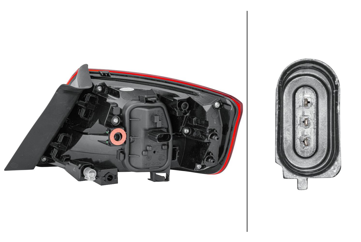 HELLA 2SD 012 838-031 Heckleuchte - äusserer Teil - links