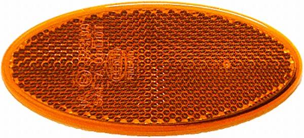 HELLA 8RA 343 160-027 Rückstrahler - Lichtscheibenfarbe: gelb - oval - Menge: 150