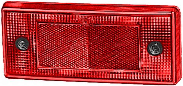 HELLA 8RA 003 734-101 Rückstrahler - Lichtscheibenfarbe: rot - Anbau/geschraubt