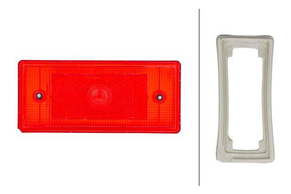 HELLA 8RA 003 734-101 Rückstrahler - Lichtscheibenfarbe: rot - Anbau/geschraubt