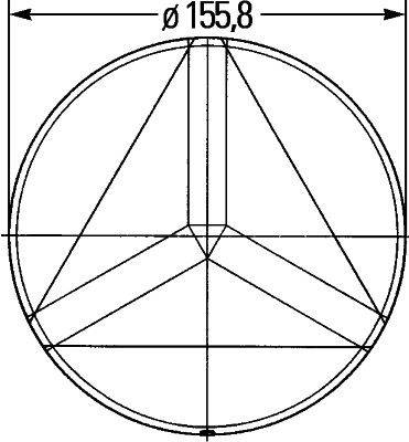 HELLA 8RA 343 220-007 Rückstrahler - rund - geklebt
