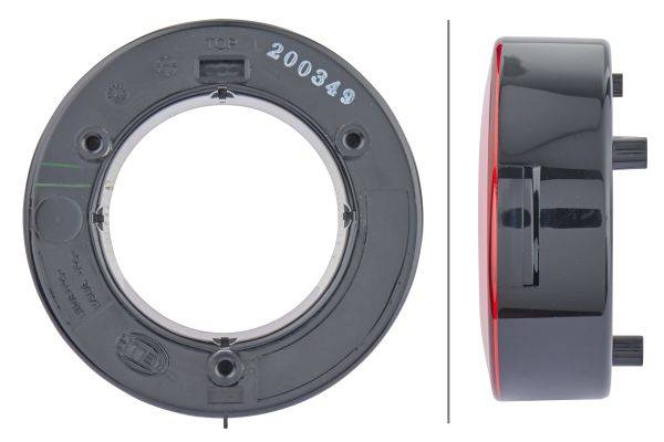 HELLA 8RA 009 362-001 Rückstrahler - Lichtscheibenfarbe: rot