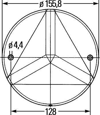 HELLA 8RA 343 220-017 Rückstrahler - Lichtscheibenfarbe: rot - rund - geschraubt