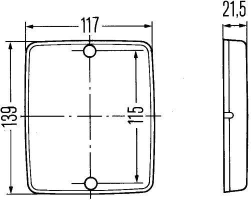 HELLA 8RA 003 660-007 Rückstrahler - Lichtscheibenfarbe: rot - geschraubt