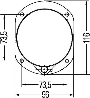 HELLA 9AH 165 968-001 Rahmen, Hauptscheinwerfer