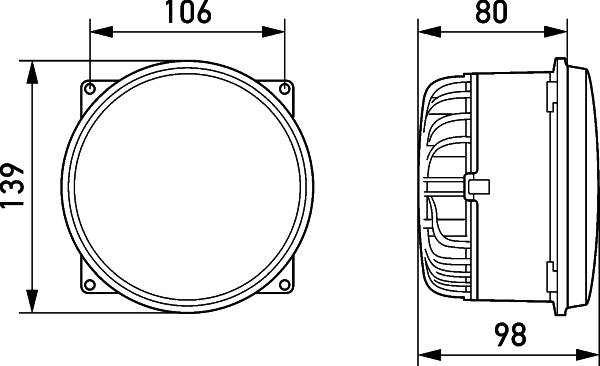 HELLA 1S3 996 362-311 Hauptscheinwerfer - M133 - 12V - Anbau - Stecker: DEUTSCH Stecker - links/rech