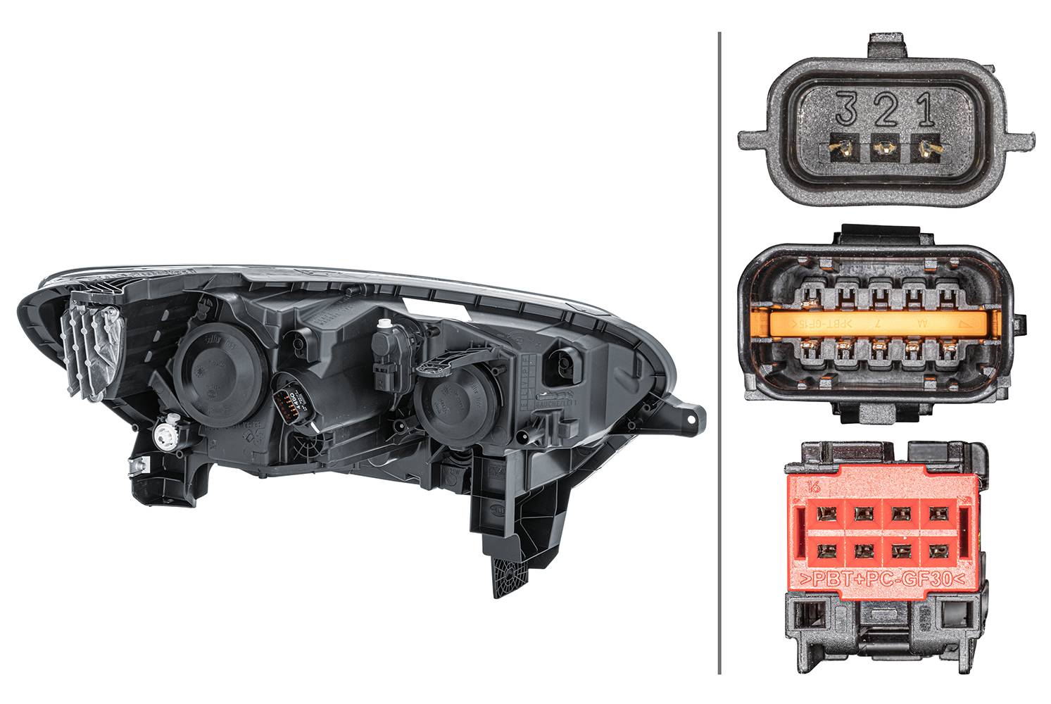 HELLA 1EL 011 770-851 Halogen/LED-Hauptscheinwerfer - links
