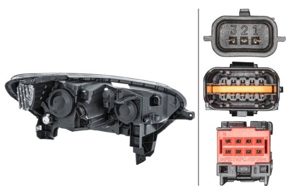 HELLA 1EL 011 770-851 Halogen/LED-Hauptscheinwerfer - links