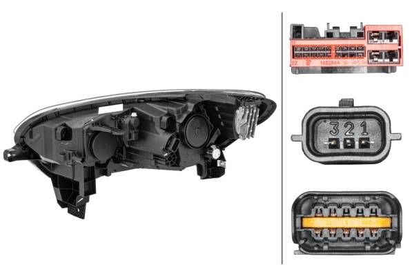 HELLA 1EX 011 770-461 LED-Hauptscheinwerfer - rechts - für u.a. Renault Kadjar (Ha_, Hl_)