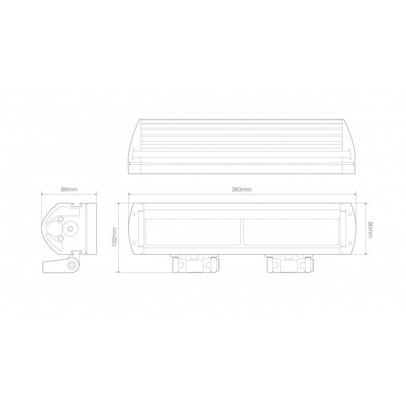 LED Fern- und Arbeitsscheinwerfer, Seeker20, ECE R112, 40 Watt, Platinum