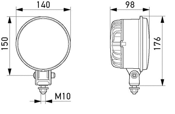 HELLA 1S3 996 362-211 Hauptscheinwerfer - M133 - 12V - Anbau - Stecker: DEUTSCH Stecker - links/rech
