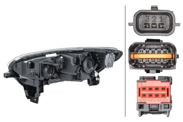 HELLA 1EL 011 770-861 Halogen/LED-Hauptscheinwerfer - rechts