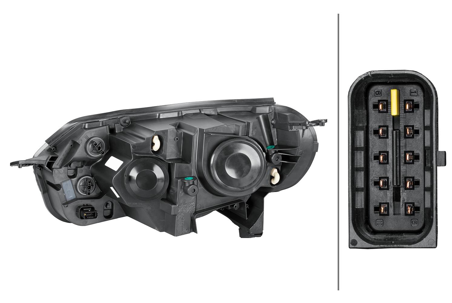 HELLA 1EL 354 851-021 Halogen-Hauptscheinwerfer - rechts - für u.a. Toyota Proace Box (Mdz_)