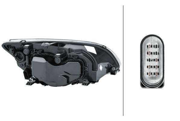 HELLA 1EL 010 201-011 Halogen-Hauptscheinwerfer - links - für u.a. Ford Focus II (Da_, Hcp, Dp)