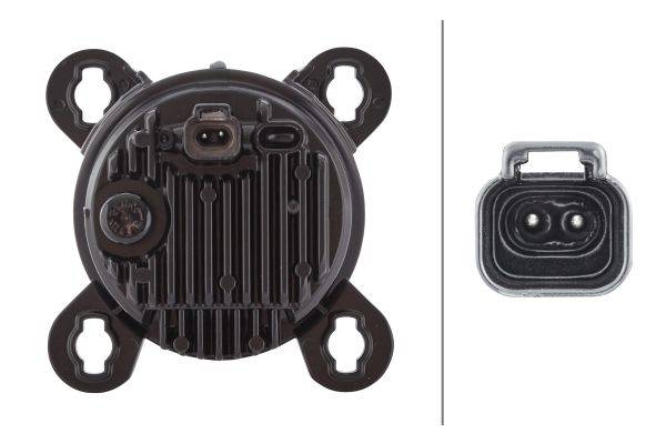 HELLA 1B0 015 050-031 LED-Hauptscheinwerfer - 90mm Essential R80 - 12/24V - rund - Einbau - Stecker: