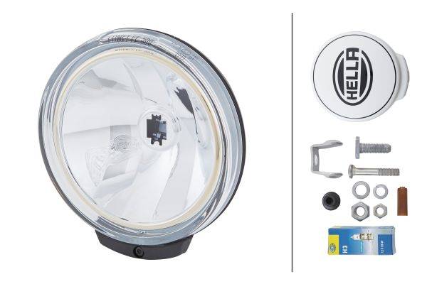 HELLA 1F6 010 952-011 FF/Halogen-Fernscheinwerfer - Comet FF 500 - 12V - rund - Anbau - glasklare St