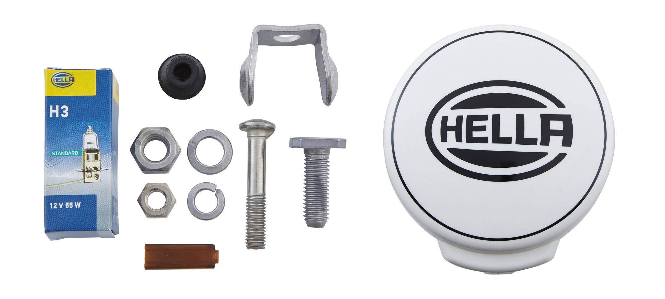 HELLA 1F6 010 952-011 FF/Halogen-Fernscheinwerfer - Comet FF 500 - 12V - rund - Anbau - glasklare St