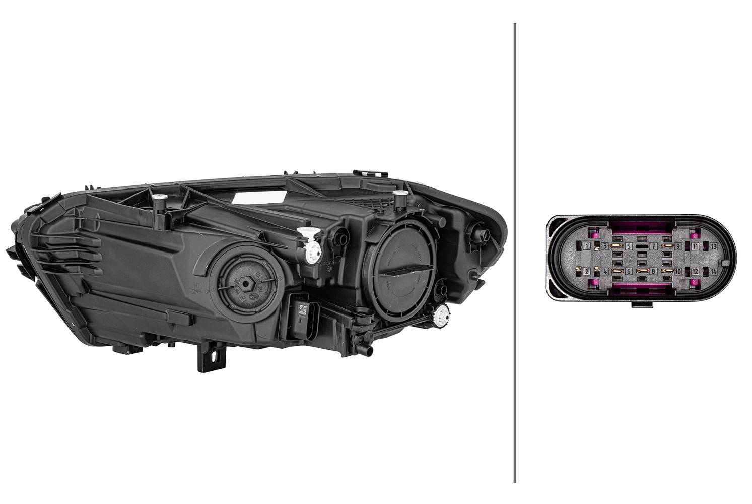 HELLA 1EG 015 091-021 Halogen-Hauptscheinwerfer - rechts