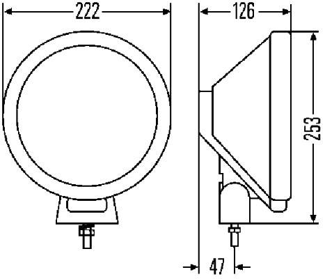 HELLA 1F8 006 800-191 Halogen-Fernscheinwerfer - Rallye 3000 - 12/24V - rund - Referenzzahl: 37.5 -