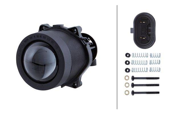 HELLA 1TL 998 570-641 symmetrisch/DE/Halogen-Hauptscheinwerfer - Modul 60 - 12V - rund - Einbau - be