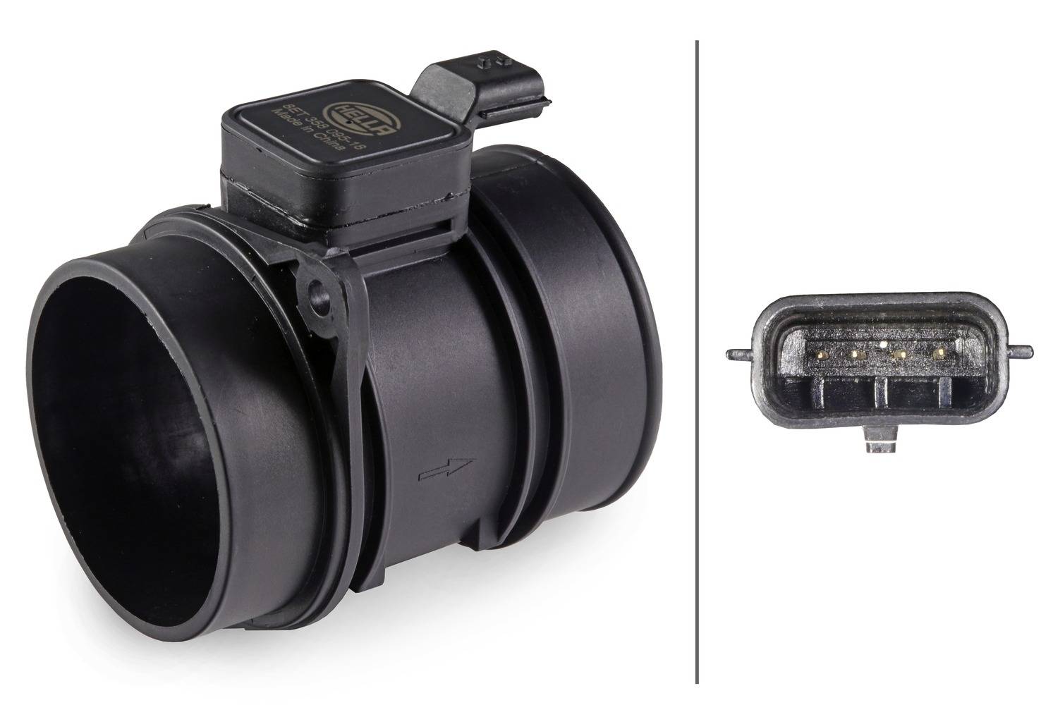 HELLA 8ET 358 095-181 Luftmassenmesser - Rohrstutzen - ohne Anbaumaterial