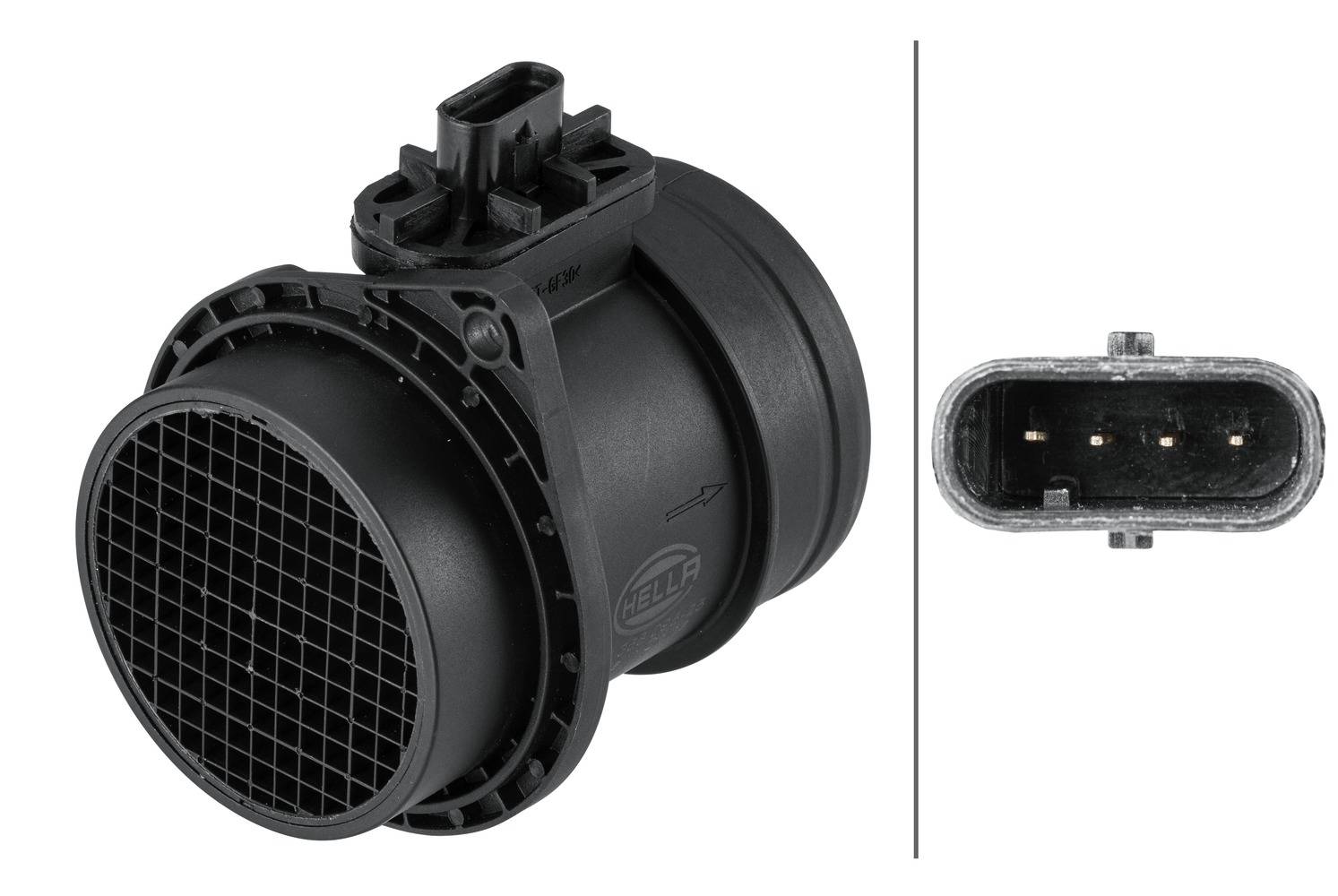 HELLA 8ET 358 095-251 Luftmassenmesser - Rohrstutzen - ohne Dichtung