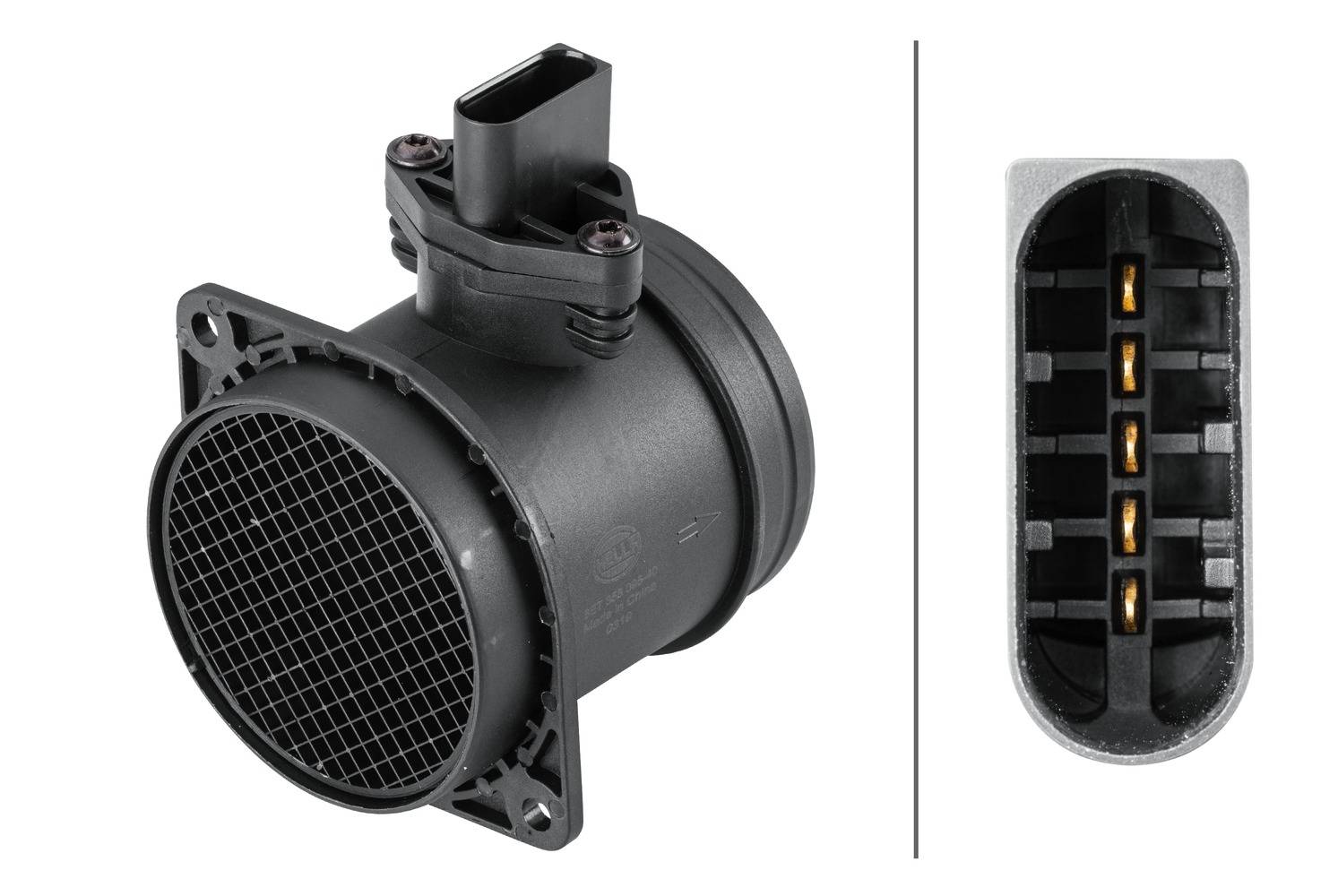 HELLA 8ET 358 095-401 Luftmassenmesser - Rohrstutzen - ohne Dichtung