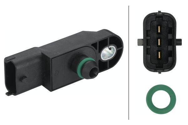 HELLA 6PP 009 400-741 Luftdrucksensor, Höhenanpassung - mit Dichtring/ohne Kabel