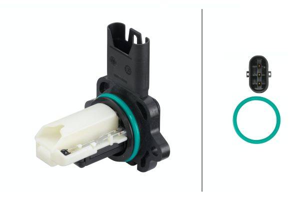 HELLA 8ET 009 142-631 Luftmassenmesser - geschraubt - ohne Saugrohr