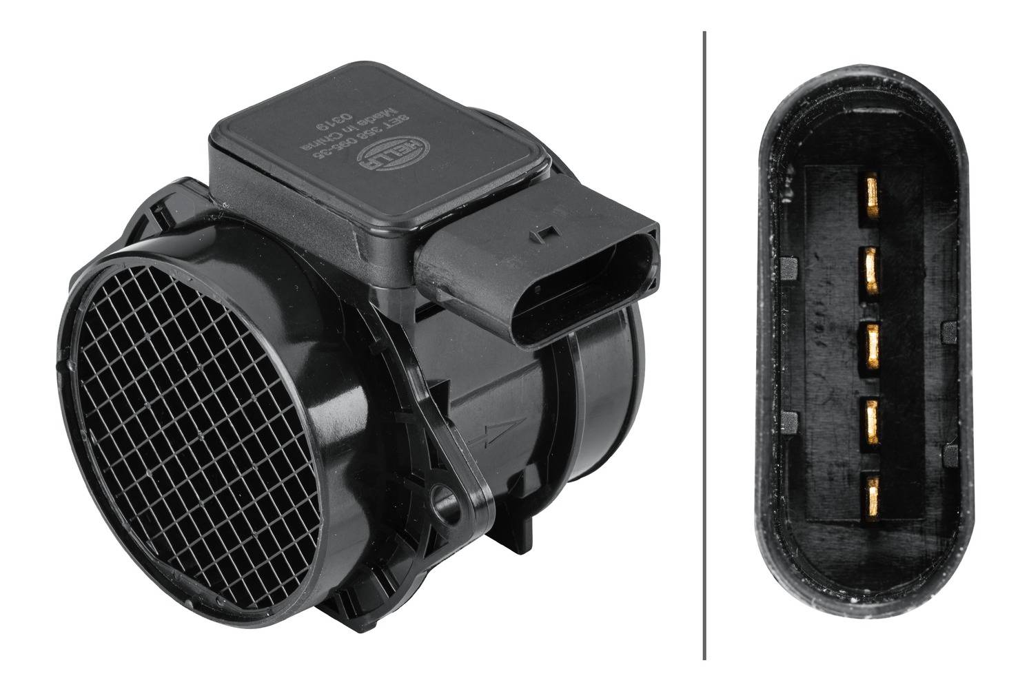 HELLA 8ET 358 095-351 Luftmassenmesser - Rohrstutzen - ohne Dichtung