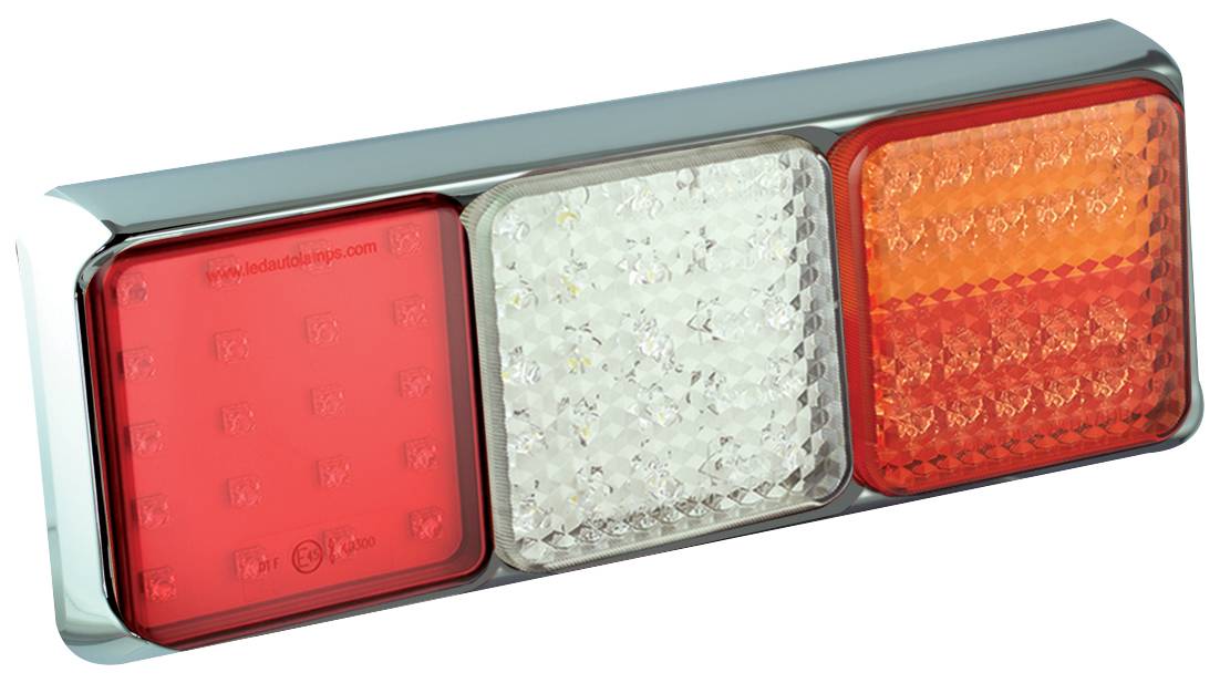 LED Rückleuchte, Rechts, Brems/Rücklicht, Blinker, Rückfahr- u. Nebelschlussleuchte, Chrom, Serie 10