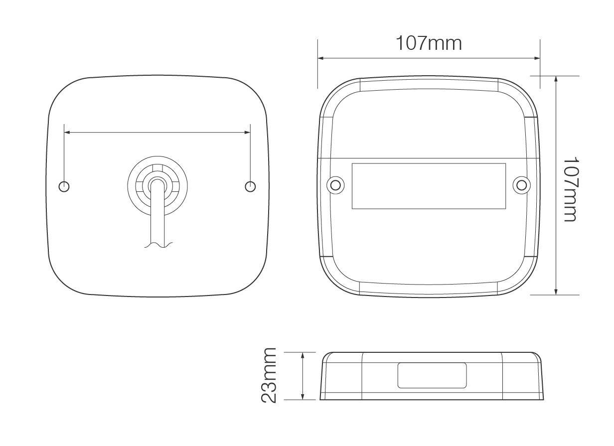 LED Heck- oder Rückleuchte, Serie 99, Blink-, Schluß-, Bremsleuchte, ECE/EMC