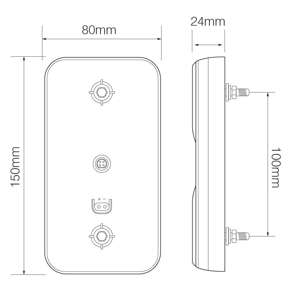 LED Kombinationsleuchte, 12 Volt, 2 Stück, Bremslicht, Rücklicht, Blinker, Reflektor, Serie 150