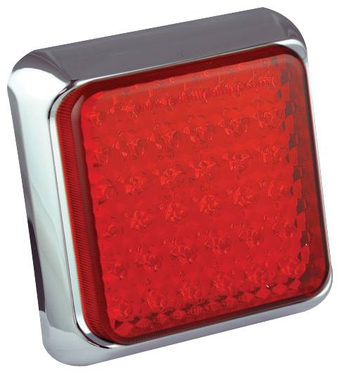 LED Bremslicht, Rücklicht, Serie 80, 12/24 Volt, 100 mm x 100 mm, ECE geprüft